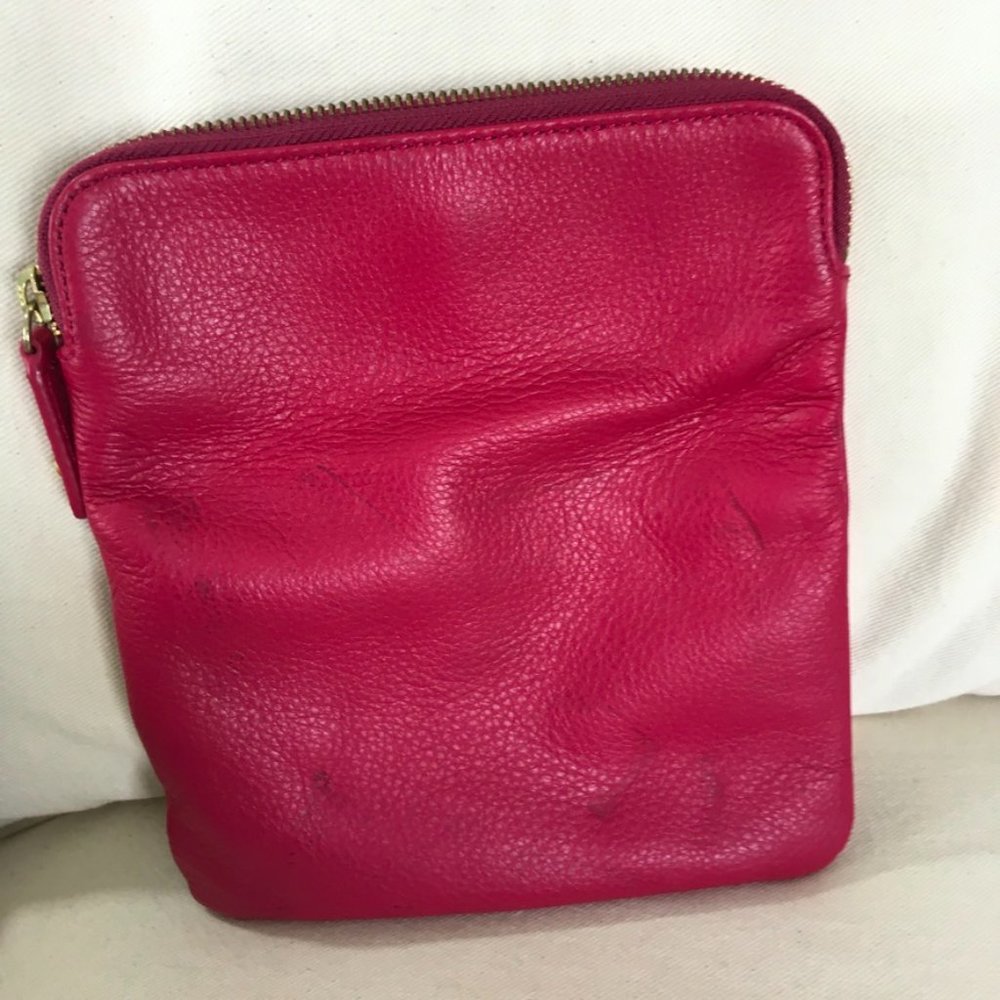 Talbots Fushcia Pink Fold Over Wristlet Purse - Picture 7 of 7